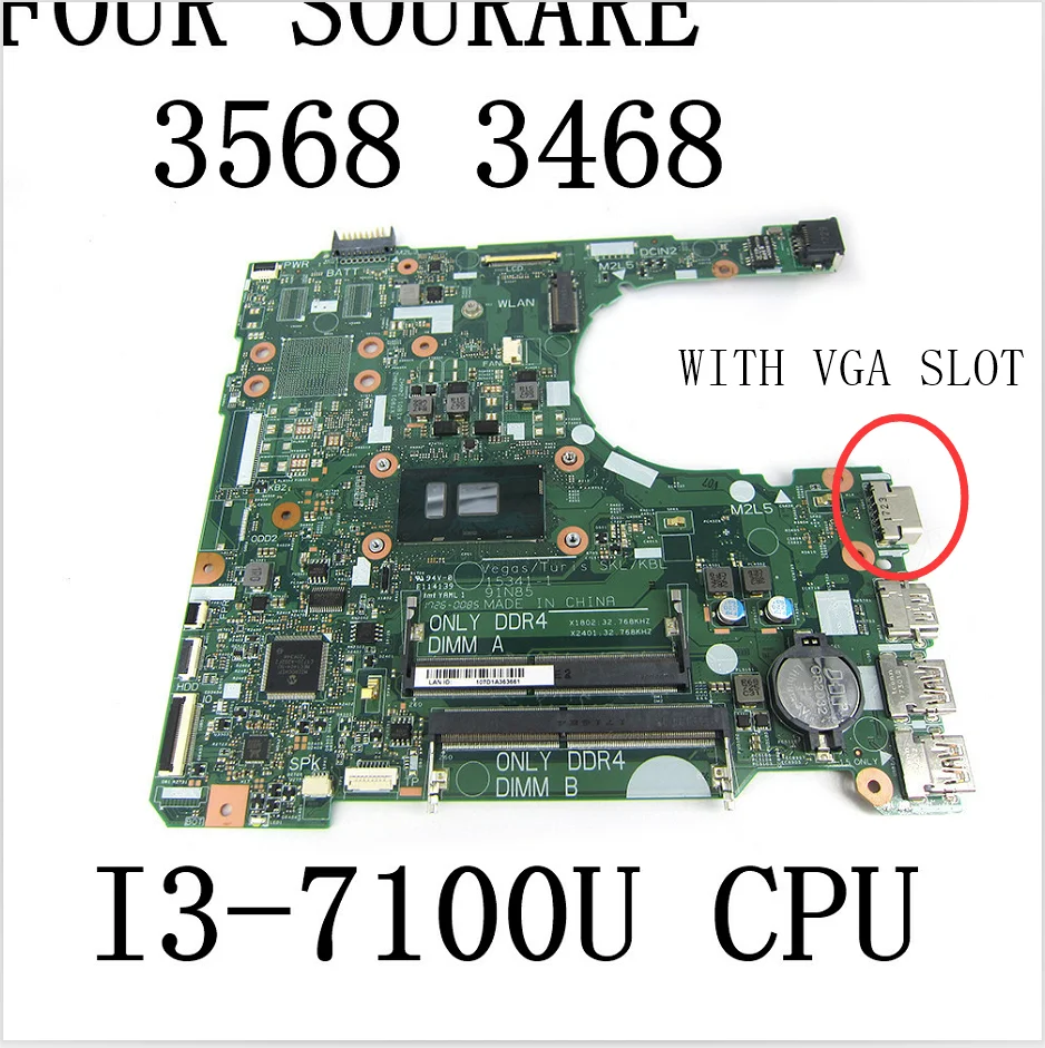 Dell Vostro 14 3468 15 3568 Ʈ   I3-7100U CPU CN-01CM9N 01CM9N 1CM9N 15341-1  